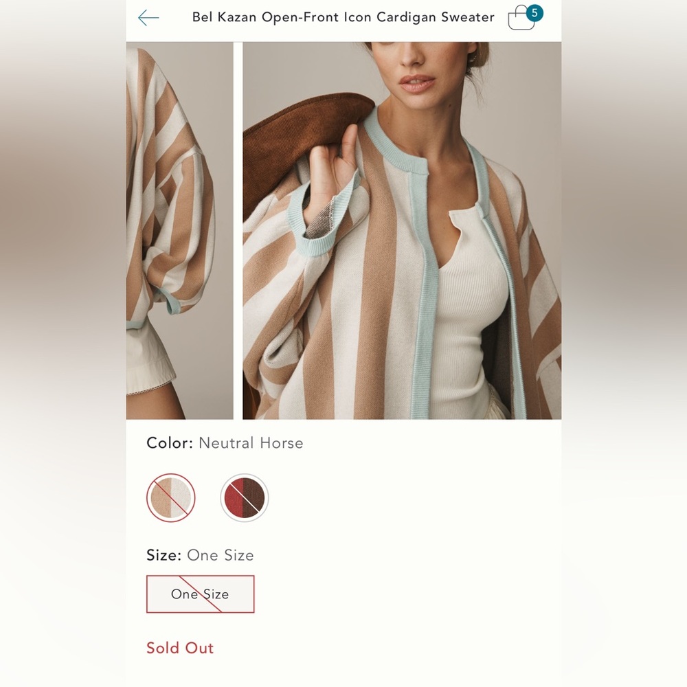 Anthropologie bel Kazan open front icon cardigan sweater ONE SIZE NWOT - Picture 4 of 8